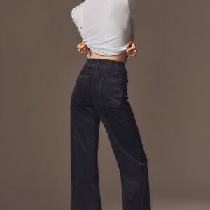 Elegant Maeve Navy Flare Corduroy Pants for Women (Anthropologie)